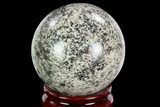Polished K Granite (Granite With Azurite) Sphere - Pakistan #123470-1